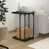 vidaXL Mesa auxiliar de madera contrachapada negro 40x30x60 cm