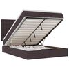 vidaXL Estructura cama otomana colch&oacute;n tela marr&oacute;n oscuro 140x200cm