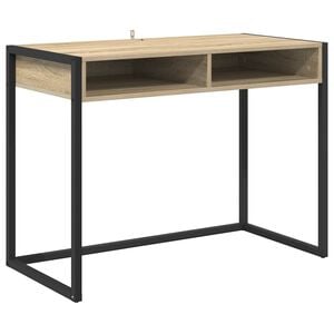 vidaXL Escritorio Sonoma 100 x 50 x 75 cm Madera contrachapada