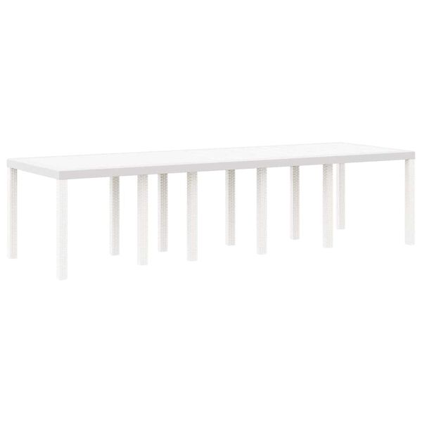 vidaXL Conjunto de Comedor de Jard&iacute;n con coj&iacute;n 11 pcs Blanco