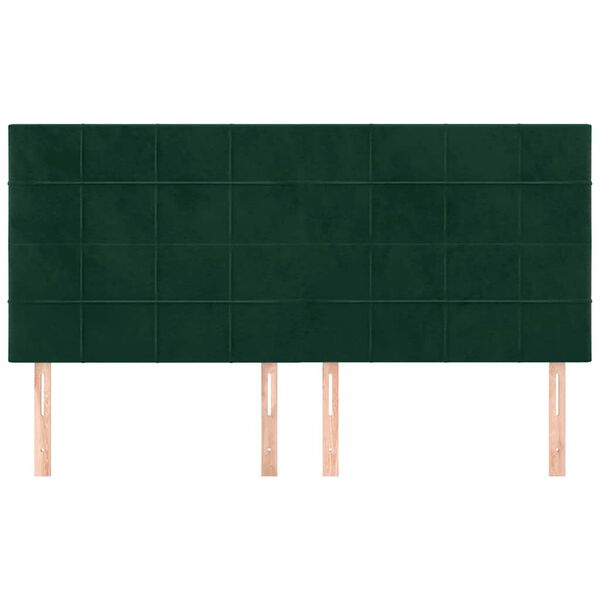 vidaXL Cabecero Terciopelo Verde Oscuro 180x5x118/128 cm