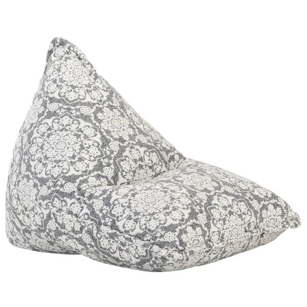 vidaXL Sillón puf de tela patchwork gris claro