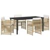 vidaXL Conjunto de Comedor de Jard&iacute;n 5 pcs Beige