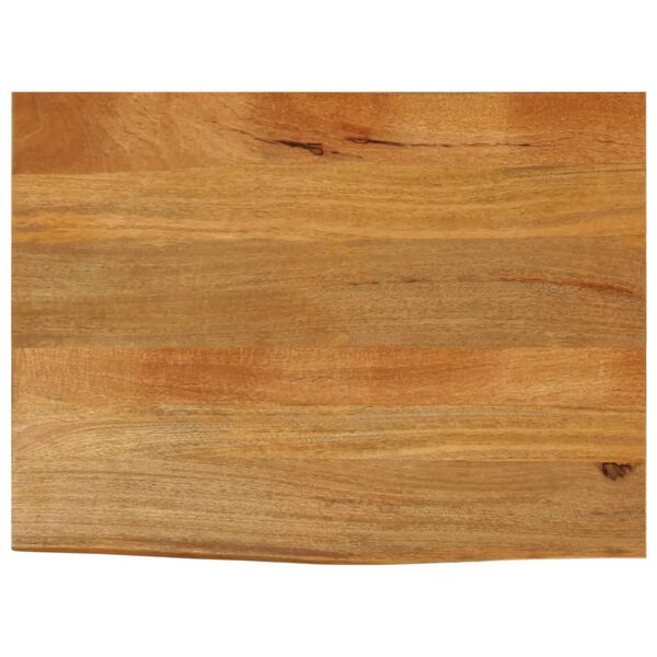 vidaXL Tablero de mesa borde natural madera maciza mango 90x60x3,8 cm