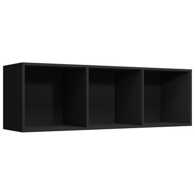 vidaXL Estantería libros/mueble TV contrachapada negro 36x30x114 cm