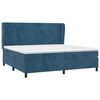 vidaXL Cama box spring con colch&oacute;n terciopelo azul oscuro 200x200 cm