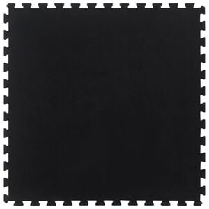 vidaXL Baldosa de suelo de goma negro 12 mm 100x100 cm