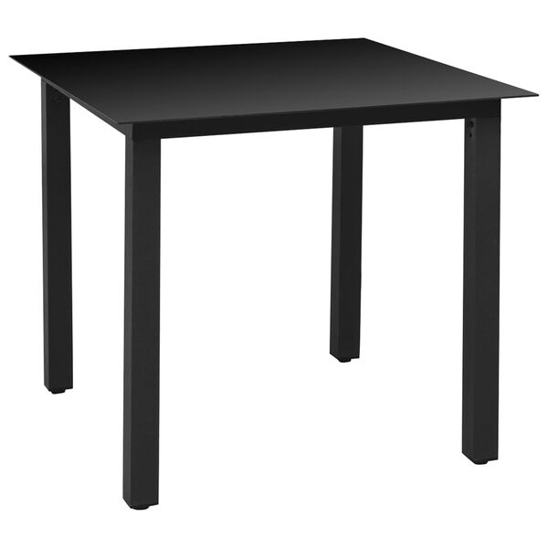 vidaXL Juego de comedor para jardín 3 piezas negro