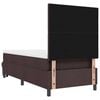 vidaXL Cama tipo Box Spring con colch&oacute;n Marr&oacute;n Oscuro 90 x 190 cm tela