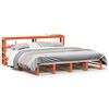 vidaXL Cama sin colch&oacute;n madera maciza de pino marr&oacute;n cera 200x200 cm