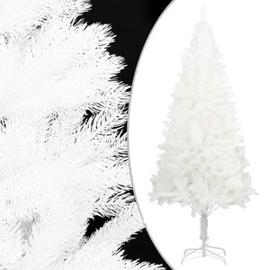 vidaXL &Aacute;rbol artificial de Navidad con hojas realistas blanco 150 cm