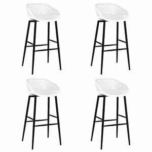 vidaXL Taburetes de cocina 4 unidades blanco