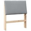 vidaXL Cabecero tapizado Gris Claro 75 cm Madera de pino macizo