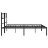 vidaXL Estructura cama sin colch&oacute;n con cabecero metal negro 160x200 cm