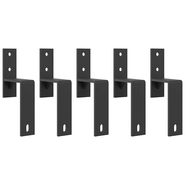 vidaXL Kit de herrajes para puertas correderas acero negro 200 cm