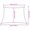 vidaXL Toldo de vela trapecio HDPE gris claro 160 g/m² 4/5x3 m
