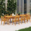 vidaXL Sillas de comedor de jardín 8 uds madera maciza de acacia