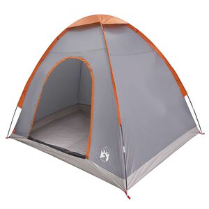 vidaXL Tienda de camping 2 persona Gris y naranja