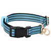 vidaXL Arn&eacute;s para perros con correa y collar ajustable azul L