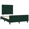 vidaXL Estructura cama sin colch&oacute;n terciopelo verde oscuro 120x190cm