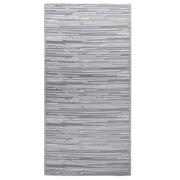 vidaXL Alfombra de exterior ARAKIL gris 80x150 cm PP