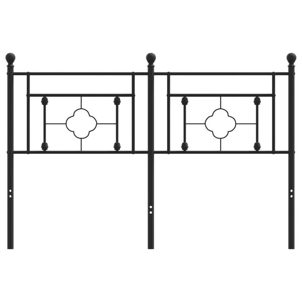 vidaXL Cabecero de repuesto de metal negro 140 cm