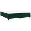 vidaXL Cama box spring con colch&oacute;n terciopelo verde oscuro 180x200 cm