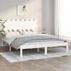 vidaXL Estructura de cama de madera maciza blanco 150x200 cm