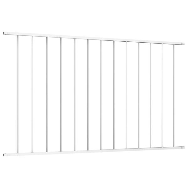 vidaXL Panel de valla de acero con recubrimiento en polvo, 1,7 x 1,17 m, blanco