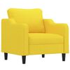 vidaXL Sill&oacute;n con taburete tela amarillo claro 60 cm