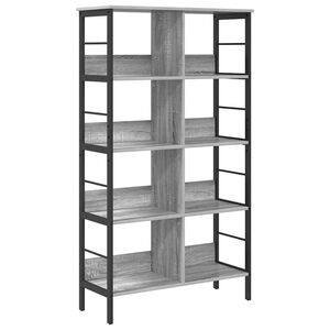 vidaXL Estante de libros 8 niveles 82 x 32 x 144,5 cm Gris Sonoma