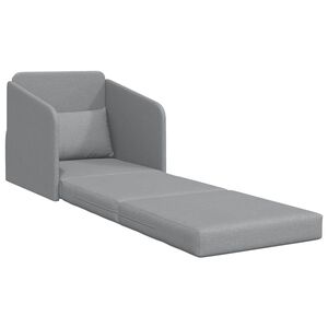 vidaXL Sof&aacute; cama Gris Claro 65 x 80 x 83 cm tela