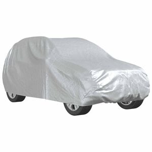 vidaXL Funda de coche para SUV con correas hebilla plateado M