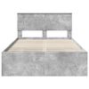 vidaXL Estructura de cama con cabecera Gris Concreto 120 x 123 cm