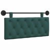 vidaXL Cabecera Colgante Verde oscuro 110 x 55 x 7 cm tela
