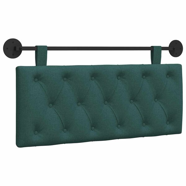vidaXL Cabecera Colgante Verde oscuro 110 x 55 x 7 cm tela