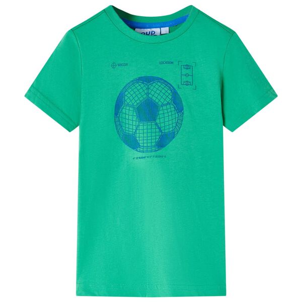 Camiseta infantil verde ne&oacute;n 128