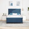 vidaXL Cama tipo Box Spring con colch&oacute;n Azul 160 x 200 cm tela