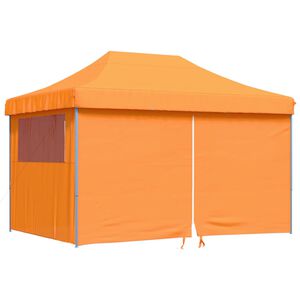 vidaXL Tienda de fiesta plegable Pop-Up 4 paredes laterales naranja