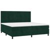 vidaXL Cama box spring con colch&oacute;n terciopelo verde oscuro 200x200 cm