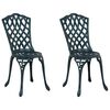 vidaXL Silla de Jard&iacute;n 2 uds. Verde Aluminio
