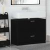 vidaXL Gabinete de Ba&ntilde;o con caj&oacute;n Roble Negro 78 x 37 x 59 cm