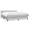 vidaXL Cama box spring con colch&oacute;n terciopelo gris claro 200x210 cm