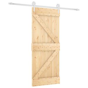 vidaXL Puerta Corredera Natural y Blanco 85 x 210 cm