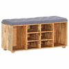 vidaXL Banco de recibidor madera maciza de mango 100x35x47 cm