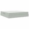 vidaXL Cama con almacenamiento y colch&oacute;n Gris Claro 200 x 200 cm