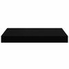 vidaXL Estante flotante de pared 4 uds MDF negro brillo 40x23x3,8 cm
