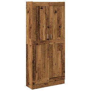 vidaXL Aparador madera ingenier&iacute;a madera envejecida 82,5x30,5x185 cm