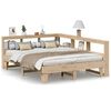vidaXL Cama con estanter&iacute;a sin colch&oacute;n madera maciza de pino 150x200cm