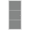 vidaXL Puerta interior vidrio EGS y aluminio blanco 93x201,5 cm